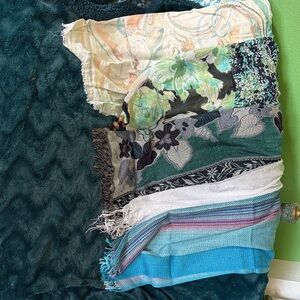 Floral and Patterned Accent Scarves